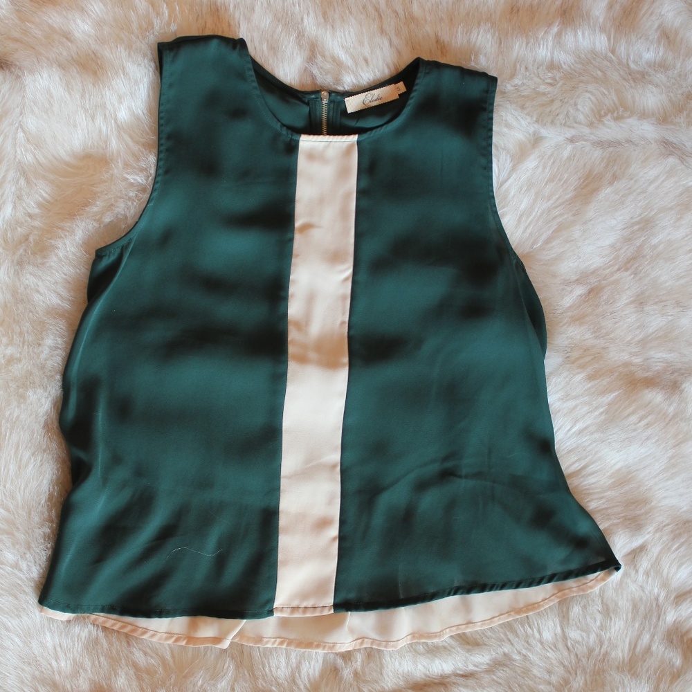 Elodie green/cream top